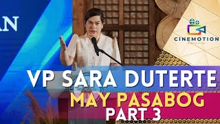 ANG PASABOG NI VP INDAY SARA DUTERTEPART 3 [upl. by Nananne]