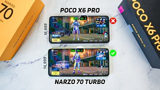 Realme Narzo 70 Turbo vs Poco X6 Pro Bgmi Test with Fps Meter  90fps bgmi phone under 20000 🔥 [upl. by Ramor887]