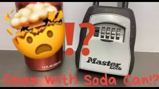 How to Open a Master Lock Box with a Soda Can [upl. by Rednaskela]