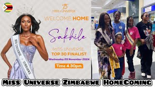 TRENDING  Miss Universe Zimbabwe Sakhile Dube Home Coming in Harare From Mexico Competitions [upl. by Etnomal]