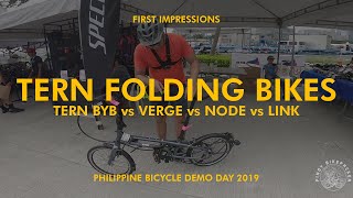 First Impressions Tern BYB vs Tern Verge vs Tern Node vs Tern Link Folding Bikes [upl. by Cown]