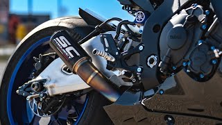 Installing LighTech Rearsets On My Yamaha R1M  ASMR [upl. by Ahsiled]