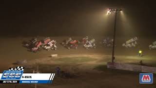 Empire Super Sprints  Woodhull Raceway AMain Highlights  72724 [upl. by Arhez952]