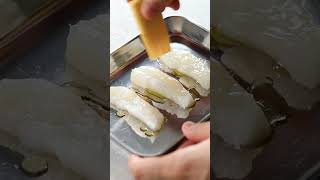 Gravlax cod with basil amp herbs appetizing food kichen chef cooking recipe [upl. by Arihat]