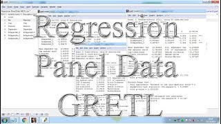 Regression Panel Data GRETL [upl. by Sheya]