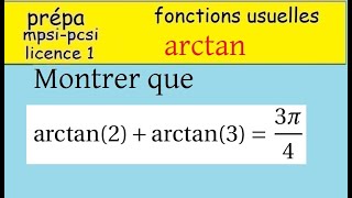 Fonctions circulaires réciproques  arctan2arctan3 [upl. by Atteragram]