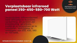 Verplaatsbaar Infrarood Paneel 350450580700 Watt  Infrarood Verwarming Soest [upl. by Allemac148]