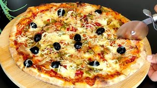 Vous nachèterez plus de pizza après cette vidéo  Pizza maison avec pâte facile  délicieuse [upl. by Nnyre370]