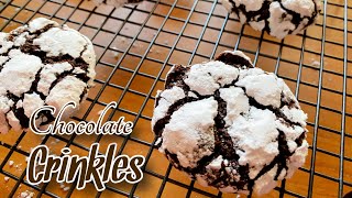 how to make Chewy Chocolate Crinkles  Easy Crinkle Cookies Recipe [upl. by Ylagam]