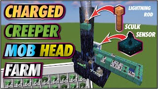 Minecraft 117 CHARGED CREEPER Farm  Easy Upgradable [upl. by Gorlin822]