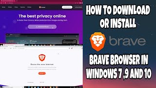 HOW TO DOWNLOAD BRAVE  HOW TO DOWNLOAD BRAVE BROWSER ON WINDOWS 10 DOWNLOADBRAVE [upl. by Htur704]