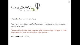 Installing Corel Draw X8 and how to resolve the error [upl. by Illyes]