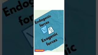 shortsfeed education endogenic and exogenic forces [upl. by Eiznekcm]