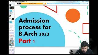 Admission process for BArch 2023 part 1 JEE MAIN BARCH  amp NATA 2023 [upl. by Naam195]