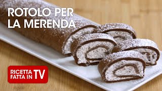 ROTOLO DOLCE CIOCCOLATO E NOCCIOLE di Benedetta Rossi  Ricetta TV Fatto in Casa per Voi [upl. by Anahsar]