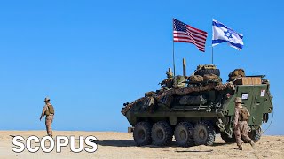 Ready to attack LCAC Marine Troops Make a quick landing in Israel [upl. by Alecram773]