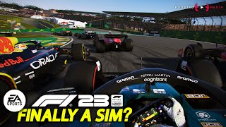 IS F1® 23 FINALLY A SIM  Sim Racers First Drive [upl. by Dorsey756]