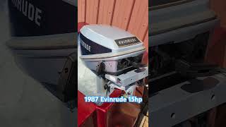 1987 Evinrude 15hp short shaft 2stroke OutboardMadness outboardmadness [upl. by Archangel]