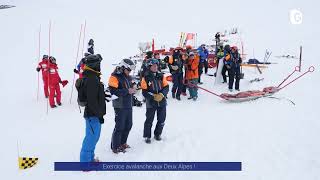 Reportage  Exercice avalanche aux 2 Alpes [upl. by Cohin]