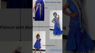 old saree reuse idea 💡sareereuse reuseidea youtubeshorts howtomake [upl. by Tellford]