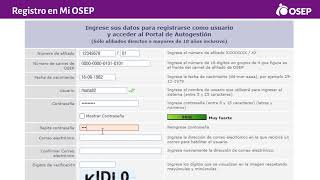 Mi OSEP tutorial para registro de usuario y contraseña [upl. by Prescott]