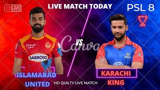 Islamabad vs Karachi Today Live Match  PSL 2023 [upl. by Kramlich]