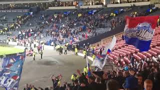 Rangers fans League cup semifinal celebrations  Scream and Shout Union Bears [upl. by Koral]