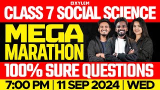 Class 7 Social Science  Mega Marathon  Onam Exam 2024  Xylem Class 7 [upl. by Ardnassac]