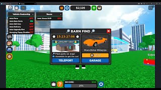 🔎 BARN HUNT Car Dealership Tycoon Overpowered Auto Delivery script [upl. by Aeslehs]