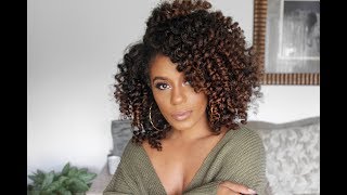 Smooth and Bouncy Curls on Natural Hair using Creme of Nature [upl. by Nohsid]