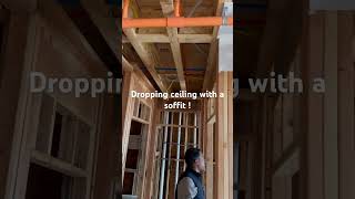 Dropping ceiling with a soffit  contractor home constructionbusiness diy construction [upl. by Aynos]