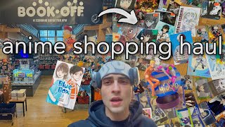 anime shopping haul biggest bookoff nyc paper goods figures manga [upl. by Notniv]