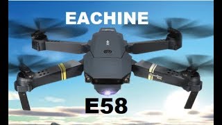 EACHINE E58 SETUP 1ST FLIGHT FPV Quadcopter Wind TEST Wide angle 720P Review [upl. by Roslyn276]