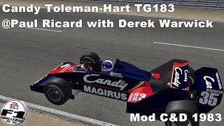 F1C Candy Toleman MotorsportHart TG183 Paul Ricard with Derek Warwick  Mod CampD 1983 [upl. by Ayenet]