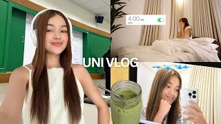 UNI VLOG  400 am college routine first week at dlsu my full notion tour free templates [upl. by Arocat739]