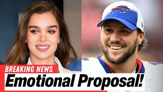 Josh Allen reveals how he feels after proposing to Hailee Steinfeld [upl. by Legna]