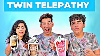 TWIN TELEPATHY MILKSHAKE CHALLENGE  Rimorav Vlogs [upl. by Yeliab]