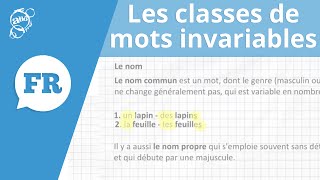 Allô prof  Les classes de mots invariables [upl. by Arther433]