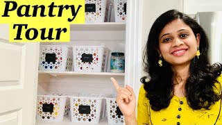 Kitchen Pantry Tour in Tamil  Pantry Organization  USA Tamil Vlog [upl. by Nelle]