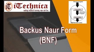 22 BNF BACKUS NAUR FORM [upl. by Dez]