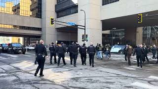 First responders gather at Minneapolis hospital to honor 2 officers 1 medic killed in line of duty [upl. by Sansbury39]