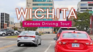 Wichita Kansas USA  4K Driving tour of Downtown Wichita [upl. by Osborne]