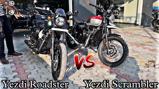 Yezdi Roadster VS Scrambler  Detailed Comparison [upl. by Eelan]