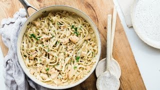 Healthy One Pot Chicken Alfredo DairyFree [upl. by Mazman]