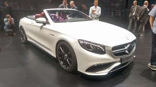 Mercedes SClass Cabriolet at the Frankfurt Motor Show 2015 [upl. by Horodko318]