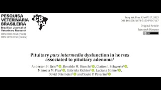 podcast 2B quotPituitary Pars Intermedia Dysfunction In Horses Associated To Pituitary Adenomaquot 1609 [upl. by Leler505]