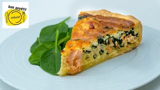 QUICHE AU SAUMON ET ÉPINARDS [upl. by Lledal]