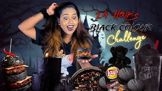 24 Hours Black ☑️ Colour Challenge 😎 Your Rimi 24hourschallenge food challenge [upl. by Rosmarin]