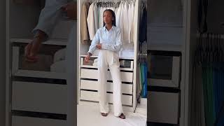 GRWM STYLING WHITE TROUSERS FOR SPRING 🤍 shorts [upl. by Lodge]