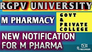 RGPV M PHARMA REGISTRATION M PHARMACY ADMISSION FROM 202223 [upl. by Braunstein557]